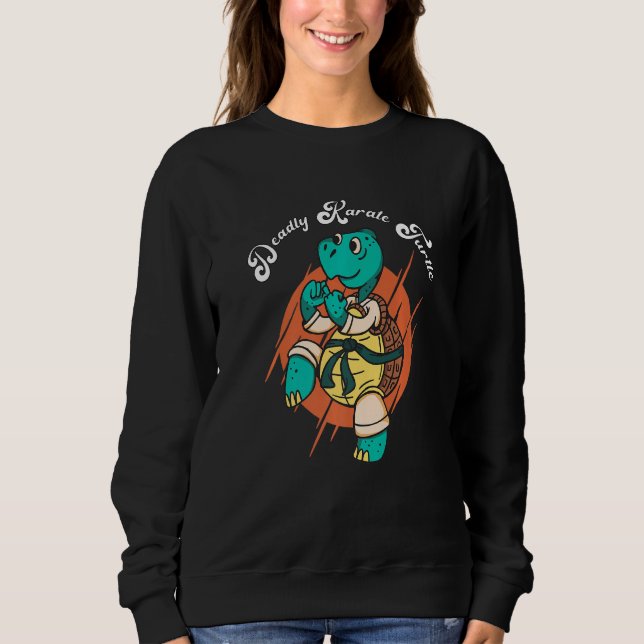 Camiseta Engraçado Karate Turtle Mortal Tortoise Combate Es (Frente)
