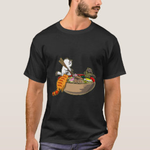 Camiseta Engraçado Kawaii Japonês Gatos De Animação Gift Co