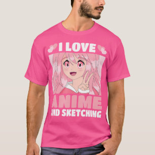 Camiseta Engraçado Kawaii Japonês Manga Otaku I Ama Anime E