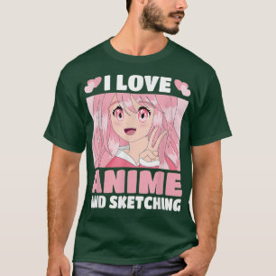 Camiseta Engraçado Kawaii Japonês Manga Otaku I Ama Anime E