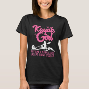Camiseta Engraçado Kayaking Girl Art Para Mulheres Legal Ka