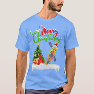 Camiseta Engraçado Kayaking Lover Xmas Papais noeis de ilum