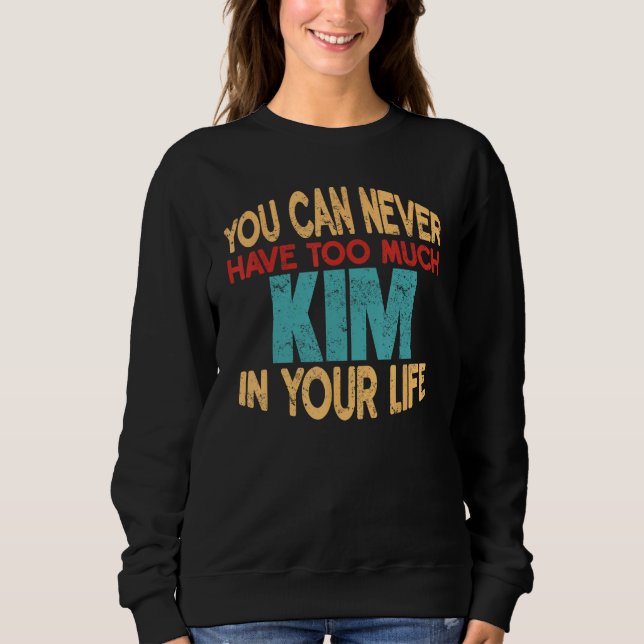Camiseta Engraçado Kim Personalizado Primeiro Nome Item de  (Frente)