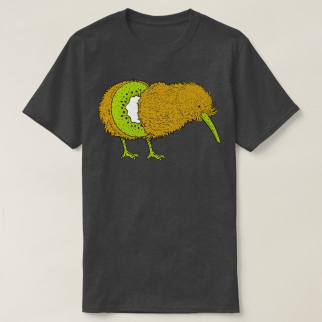 Camiseta Engraçado Kiwi - Ilustração da Fruta Kiwi Kiwi - A (Frente do Design)