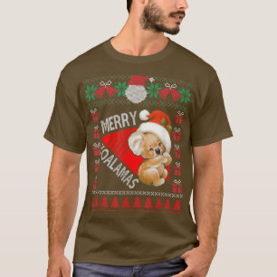 Camiseta Engraçado Koala Natal Luz Feia Doce Xmas