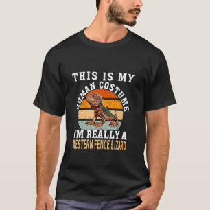 Camiseta Engraçado lagarto de cerca ocidental Cotação Legal