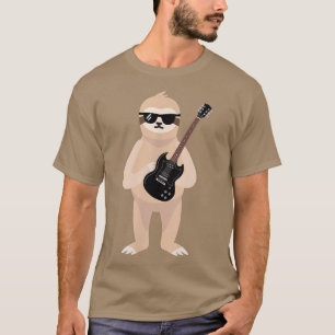 Camiseta Engraçado Lama Vestindo Óculos De Sol Jogando Gu E