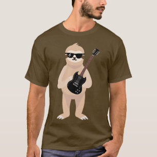 Camiseta Engraçado Lama Vestindo Óculos De Sol Jogando Gu E