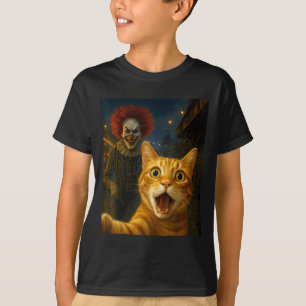 Camiseta Engraçado Laranja Tabby Cat Selfie Clowe Soky Ca