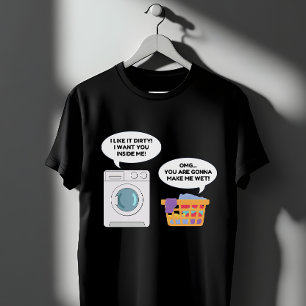 Camiseta Engraçado Lavador de Humor Máquina de Lavar Piada 