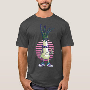 Camiseta Engraçado Leek Toca Legal Cebola Vegetal