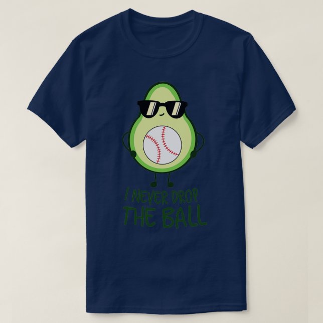 Camiseta Engraçado Legal Avocado Baseball (Frente do Design)