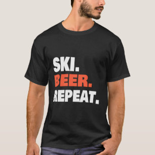 Camiseta Engraçado, Legal Diversão, esqui esquiando, amor à