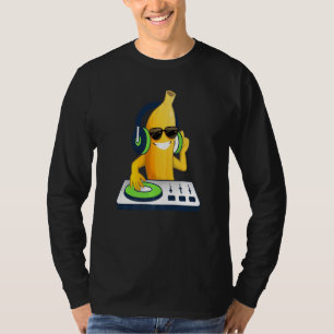 Camiseta Engraçado Legal DJ Banana Sunglusses Costume Banan