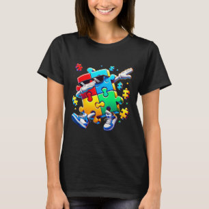 Camiseta Engraçado Legal Puzzle Piece Dabbing Consciência d