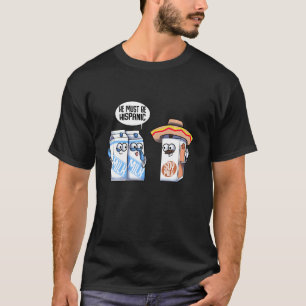 Camiseta Engraçado Leite de soja hispânica Vegan Foodie Pia