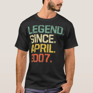 Camiseta Engraçado Lenda Vintage De 15 Anos Desde Abril De 