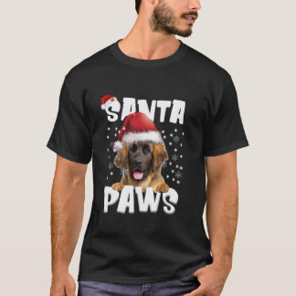 Camiseta Engraçado Leonberger Natal Lights Tree Cachorro X