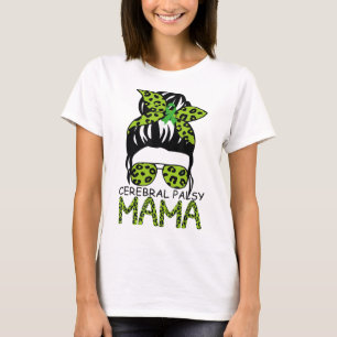Camiseta Engraçado Leopardo Mensageiro Cabelo Cerebral Pals