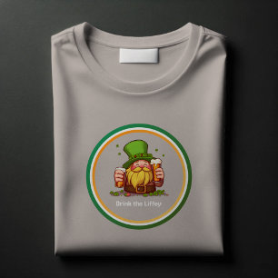Camiseta Engraçado Leprechaun Beer e Shamrocks