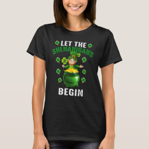 Camiseta Engraçado Leprechaun Que Os Shenanigans Comecem A