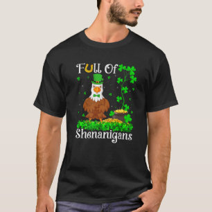 Camiseta Engraçado Leprechaun Shamrock Leaf Bald Eagle Rua.