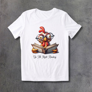 Camiseta Engraçado ler a noite inteira Personalizar mulhere