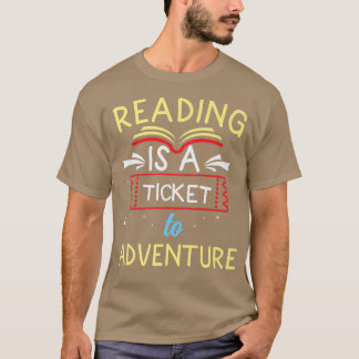 Camiseta Engraçado ler o livro, ler é um bilhete para um li