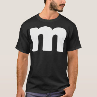 Camiseta Engraçado - Letra M Grupos Halloween Equipe Fácil