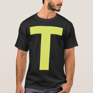 Camiseta Engraçado - Letra T, Figurino de Halloween Verde