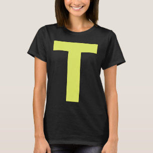 Camiseta Engraçado - Letra T, Figurino de Halloween Verde