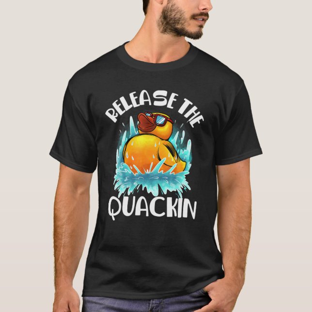 Camiseta Engraçado Liberar O Presente Do Quackin | Pato de  (Frente)