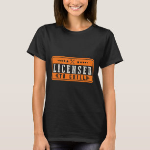 Camiseta Engraçado Licenciado Para Grelha Churrasco