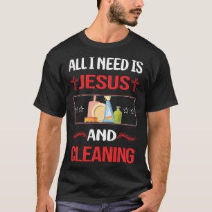 Camiseta Engraçado limpeza Jesus