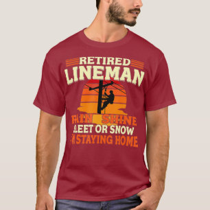 Camiseta Engraçado, Lineman Aposentado Oferece Presentes Pa
