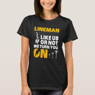 Camiseta Engraçado Lineman Art Para Homens Eletrônicos Humo