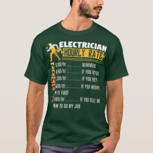 Camiseta Engraçado Lineman Presente Por Um Elétrico