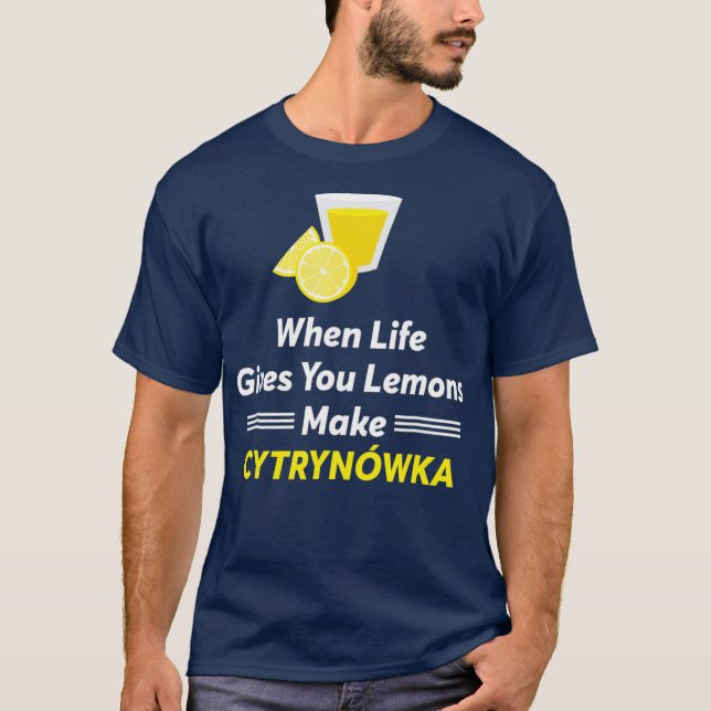 Camiseta Engraçado Língua Polonesa Polska Vodka Polônia Gif (Frente)