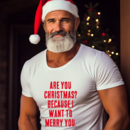 Camiseta Engraçado Linha de Recolha de Natal
