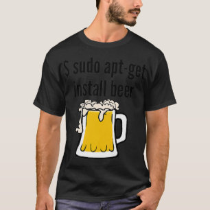 Camiseta Engraçado Linu Lover Gift Obter Prêmio de Cerveja