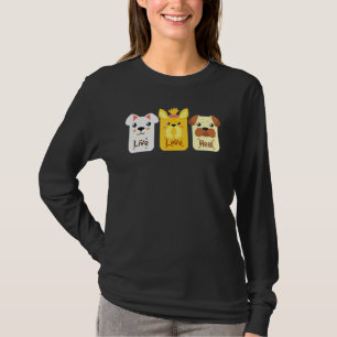 Camiseta Engraçado Live Love Heal Vet Tech Veterinarian me 