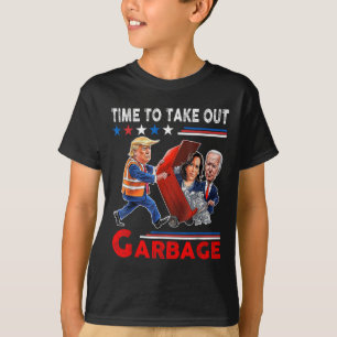 Camiseta Engraçado Lixo Para Trump 2024 - Hora De Sair