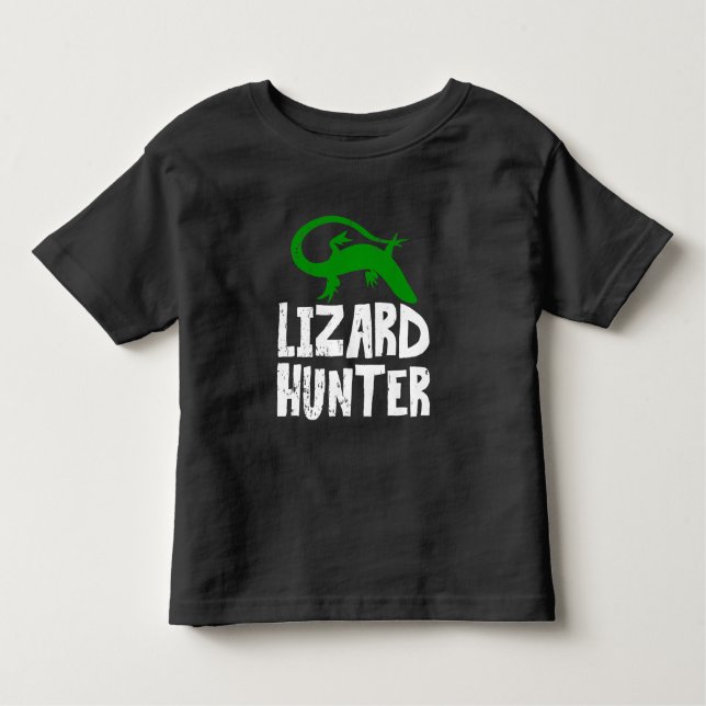 Camiseta Engraçado Lizard Hunter Reptile amando o garoto (Frente)