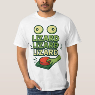 Camiseta Engraçado Lizard Verde Piscando Botão Som