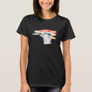 Camiseta Engraçado Llama Alpaca Santa Hat Amante Mulher Bon
