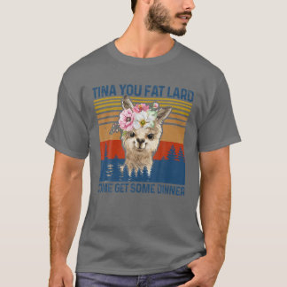 Camiseta Engraçado Llama Alpaca Tina Você Gordo Lard Venha 