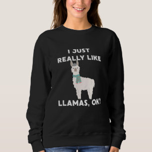 Camiseta Engraçado Llama Eu Gosto Muito De Lhamas Ok