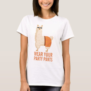Camiseta Engraçado Llama Humor Festa de aniversário Minimal