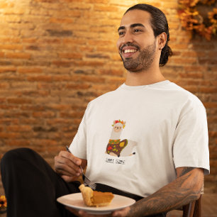 Camiseta Engraçado Llama Turquia Ação de Graças