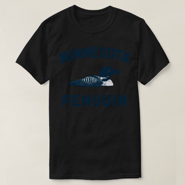 Camiseta Engraçado Loon Minnesota Penguin (Frente do Design)